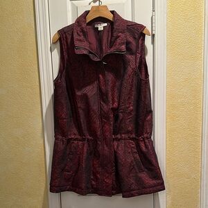 Red and Black Sleeveless Vest